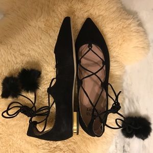 NIB [Gianna Meliani] Beth Pom Pom Lace Up